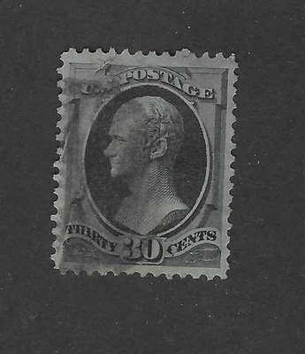 Scott # 190, 30 cents black , Hamilton, 1881, VF+, scv. $130 - Image 1 of 2