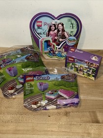 5 New & Sealed LEGO Friends Stephanie 3930, 3 Chocolate Box & Flower 30411+42388