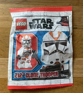 POLYBAG FOIL FIGURINE LEGO STAR WARS 912303 LE CLONE TROOPER ROUGE DE LA 212 - Imagen 1 de 4