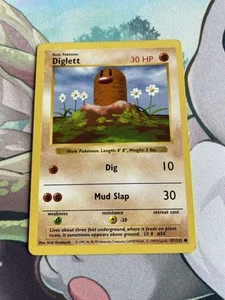 Diglett 47/102 Shadowless Base Set Common Pokemon Card LP - Picture 1 of 2