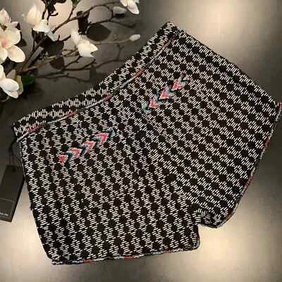 Pantalones Cortos Dolce Vita Pamina Tejidos Patrón Tweed Cuentas Negro Blanco Nuevos con Etiquetas Foto 1 de 4