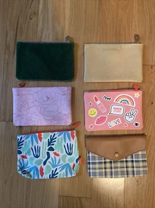 Lot of 6 IPSY Glam Makeup Bags Zip Pouch Assorted Bags Only - Picture 1 of 2