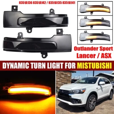 LED Dynamic Side Mirror Signal Light For Mitsubishi ASX Outlander Lancer Mirage - Image 1 of 4