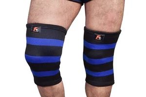 Ginocchiere F+ Doppio Strato per Strongman Palestra Powerlifting Supporto Allenamento Coppia - Foto 1 di 25