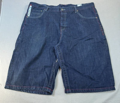 Pantalones Cortos Parish Nation 44x13 Y2K Para Hombres Azul Denim Algodón Tiro Alto Botón-Vuela Foto 1 de 4