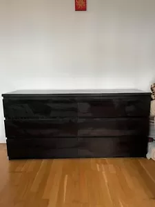 Schlafzimmer Kommode, schwarz (IKEA): 159B x 48T x 78H - Bild 1 von 2