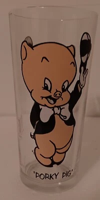 Porky Pig Glass (Pepsi Collector Series, 1973, AWPE) excellent condition - Image 1 of 4