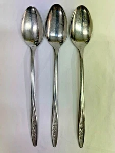 Superior Edelstahl Besteck USA Radiant Rose 3 Eisteelöffel gebraucht (F52K) - Bild 1 von 6