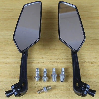 2X Motorcycle Rearview Side Mirrors for Moped ATV Scooter Honda Suzuki Yamaha US - Изображение 1 из 4