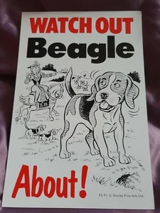 Letrero de seguridad Beagle Watch Out Beagle About Perro Beagles perros letreros  - Imagen 1 de 2