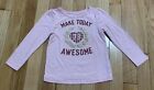 T-shirt Epic Threads L/S pour tout-petits filles rose/or "MAKE TODAY AWESOME 73" - 2T 