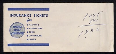 c1965 Railroad Travel Agent Ticket Envelope Bloomquist* (#2) - Image 1 of 2