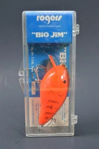 Esca da pesca vintage Jim Rogers Big Jim serie 1110 100, arancione, nuova in scatola sigillata - Foto 1 di 3