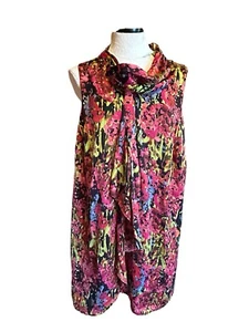 Lane Bryant Floral Rosa Cambio Talla 20 Cuello Alto Sin Mangas Corporativo - Imagen 1 de 8