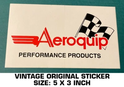 CALCOMANÍA ADHESIVA ORIGINAL VINTAGE AEROQUIP PERFORMANCE PRODUCTS - NASCAR-DRAG-NHRA Foto 1 de 2