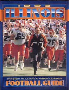 1992 University of Illinois FB Guide - SELTEN - mit 3 Bonus glänzend 8"" x 10"" Fotos - Bild 1 von 2