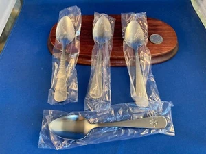 New American Airlines 73SP082 Sturdy 6” Teaspoon Spoon, Set Of 4 Silver Spoons - Picture 1 of 5