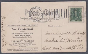 Postal publicitaria de 1890 Prudential Insurance Co. - Greensburg, Pensilvania a Ohio - Imagen 1 de 2