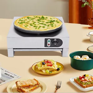 16'' Crepe Maker Machine Electric Frying Pan Griddle Pancakes Commercial usa - Picture 1 of 7