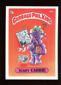 1985 Garbage Pail Kids OS1 Series 1 #25b Scary Carrie Glossy back - NM - Picture 1 of 1