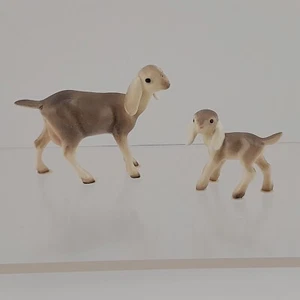 Hagen Renaker Cabras Nubias Gris Mamá y Bebé - Imagen 1 de 23