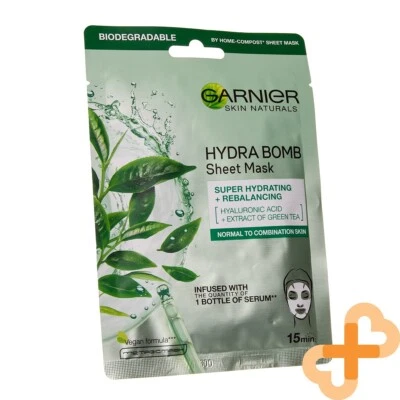 GARNIER Skin Naturals Hydra Moisturizing Face Mask Green Tea Extract 32 g - Bild 1 von 4