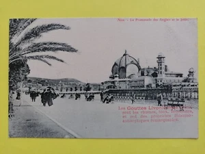 Werbekarte 1900 Les Gouttes Livonines de TROUETTE-PERRET NICE - Bild 1 von 2