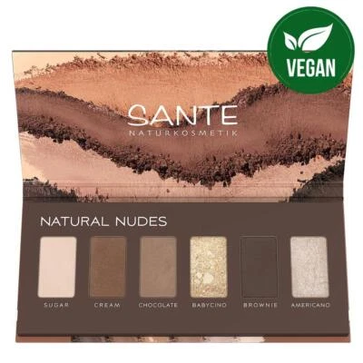 Sante Organic Vegan Eyeshadow Palette Natural Nudes Shades 6g for Sensitive Eyes