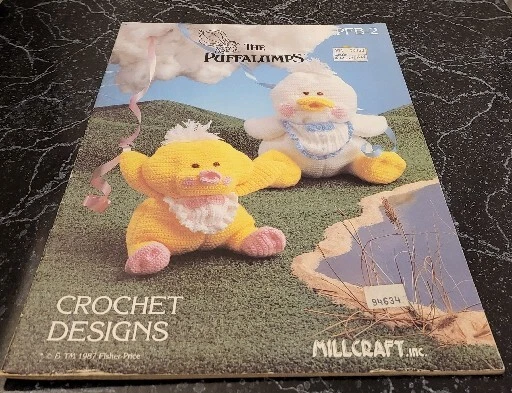 CA10 MILLCRAFT INC 1987, THE PUFFALUMPS CROCHET PATTERN LEAFLET - Image 1 of 2