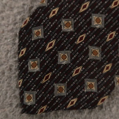 Corbata George Machado Roja Geométrica 100% Seda Zylos Italia Hecha en EE. UU. 3,75" Foto 1 de 4