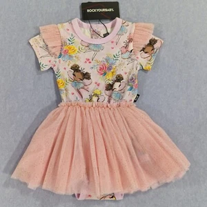 Rock Your Baby Tutu Bodysuit Dress Size 18-24 Month Sugar Plum Baby Circus Print - Picture 1 of 8