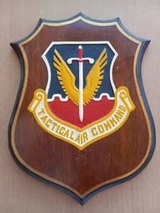 USAF Tactical Air Command Carved Wooden Plaque - Picture 1 of 5