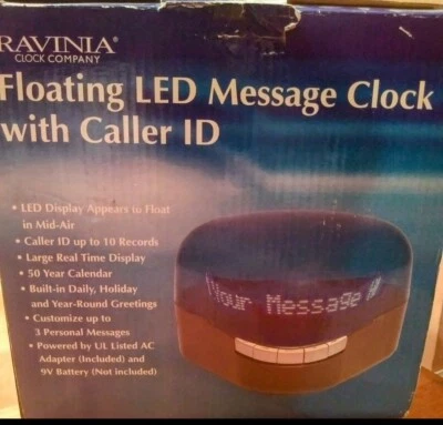 Ravinia Floating LED Message Clock With Caller ID - Image 1 of 4
