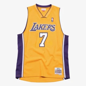 Los Angeles Lakers 09-10 Lamar Odom Jersey SZ L NBA Basketball Mitchell Ness - Picture 1 of 4