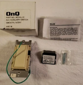OnQ ALC AUXILLARY SWITCH 363145-12 SMOOTH IVORY HW:M DC:1403 - Bild 1 von 5