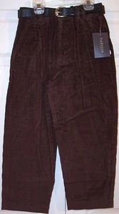 NWT Van Heusen Boy's Dk. Brown Corduroy Pants with Belt, 4 - Picture 1 of 4