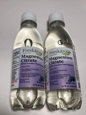 (2 BOTELLAS) Líquido Oral Laxante Citrato Magnesio Freskaro 10oz EXP:5/26 UVA Foto 1 de 3