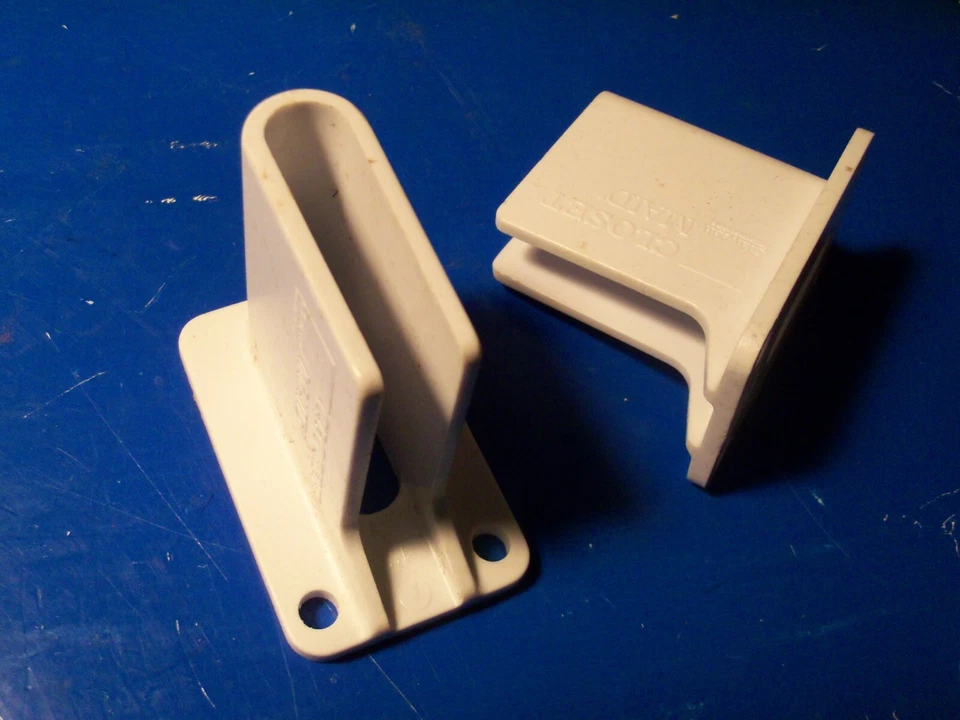 2 PK Brackets Closet Maid Side Wall Shelf Brackets White ONLY OEM 2 PACK - Image 1 of 1