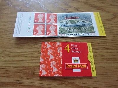 1999 4 x 1a clase sello código de barras folleto cilindro berlín puente aéreo SG1667 HB17 RM Foto 1 de 3