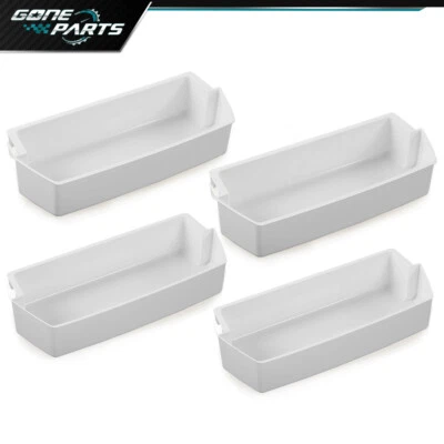 GONEPARTS 4 Packs White Shelf Bin Compatible with Kenmore Whirlpool Refrigerator