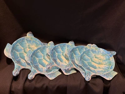 Juego de 5 platos de ensalada de melamina con textura azul Pier 1 Imports Foto 1 de 4