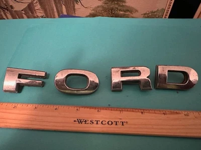 Letras cromadas Ford 1978-1979 vintage letras de capó F100 F250 F350  Foto 1 de 3