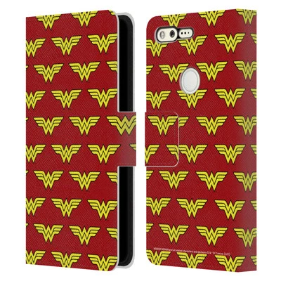 OFFICIAL WONDER WOMAN DC COMICS LOGOS LEATHER BOOK WALLET CASE FOR GOOGLE PHONES - Image 1 of 4