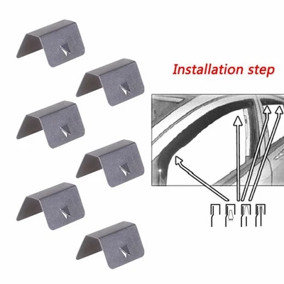 Securely Attach Wind Rain Deflectors with these Stainless Steel Clips (6Pcs) - Image 1 of 4