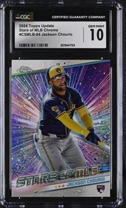 2024 Topps Update Jackson Chourio #CSMLB-84 Stars of MLB Chrome Baseball CGC 10 - Picture 1 of 2