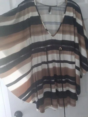 Vix Paula HERMANY Resort wear CoverUP LOUNGE Tunic top W/ WAIST Rope Tie Small - Image 1 of 4