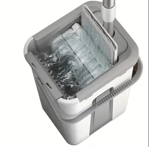 Squeeze Flat Mop Eimer Elution Trennung einfache Reinigung bessere Handwäsche - Grau - Bild 1 von 3