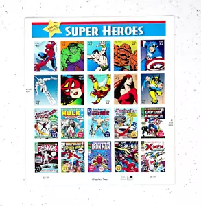 Marvel Super Heroes / Covers unused Sheet of Forever Stamps Sheet of 20 - Picture 1 of 1