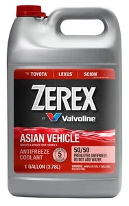 Refrigerante anticongelante rojo asiático ZEREX larga vida libre de silicato 1 galón - Imagen 1 de 5