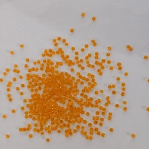 195pcs tiny 3mm Orange Glass Rondelle Beads Jewellery AUS Free Postage B01 - Picture 1 of 2